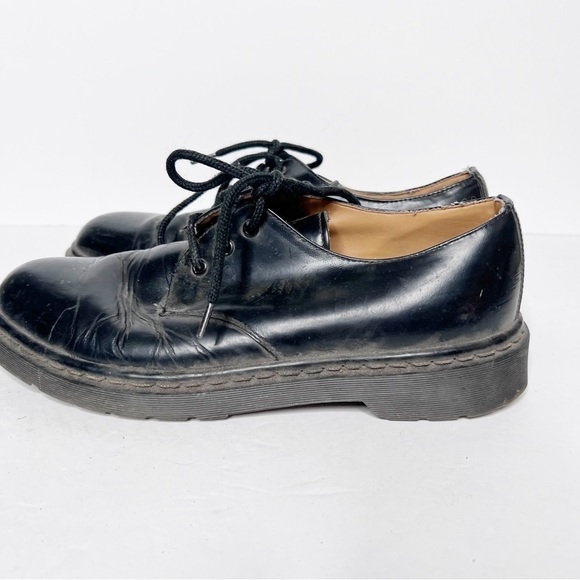 Vintage Dr. Martens Look Shoes Size 11 Women’s Oxfords Leather Black - Picture 3 of 6